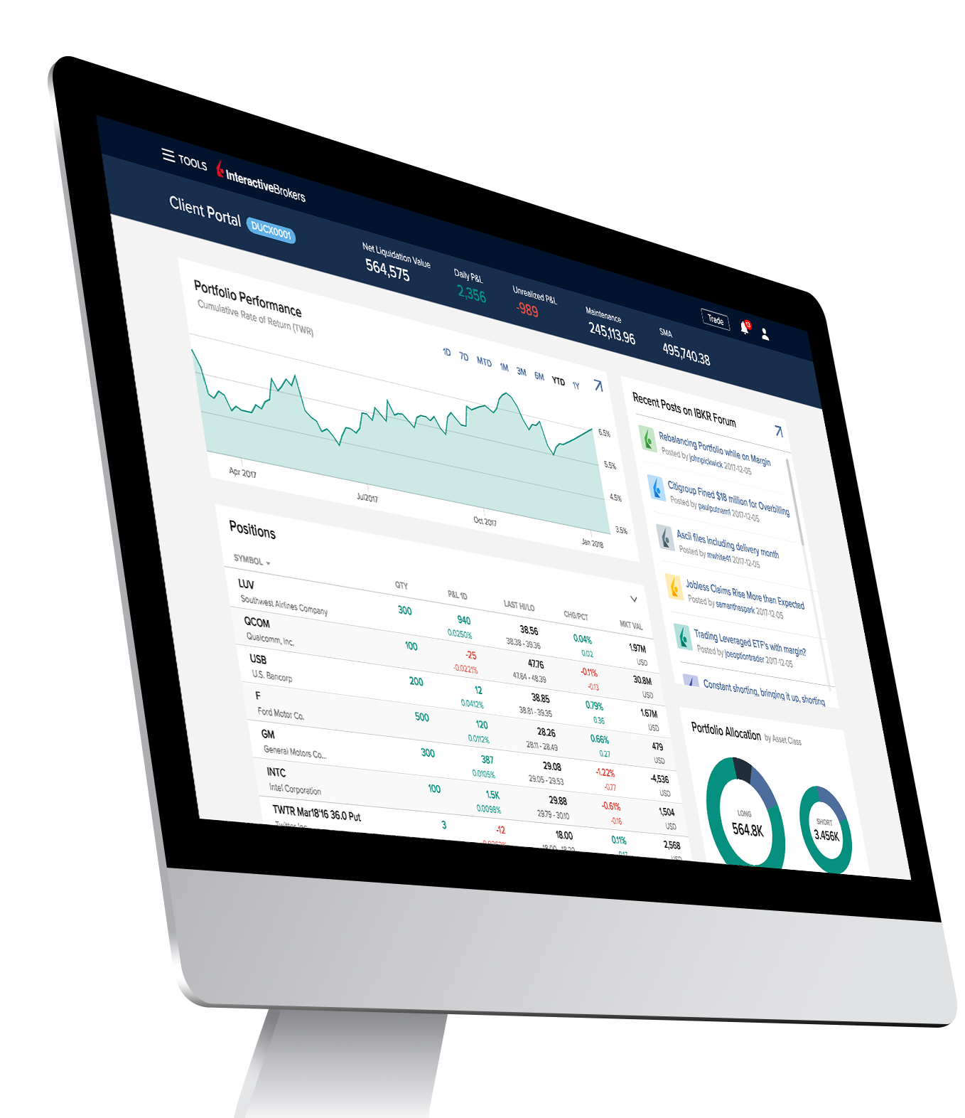 Das Client Portal von Interactive Brokers