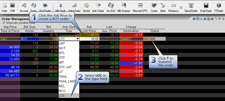 Ordine di acquisto "limit-on-close"