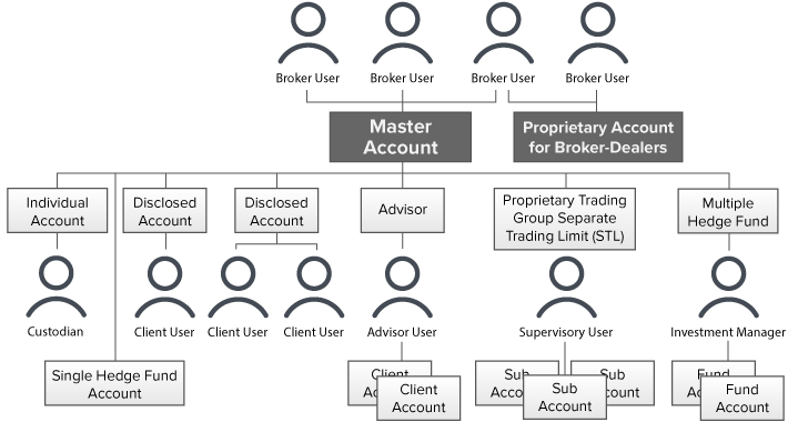 Einführende Broker - Kontostruktur für offengelegte Broker